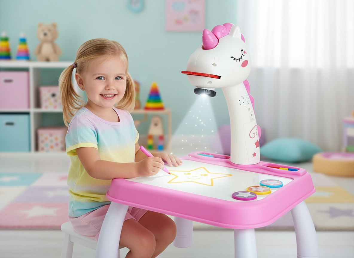 Image publicitaire table licorne complète